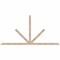 Ekena Millwork Saratoga Smooth Timber Gable Bracket, Douglas Fir, 108"W x 54"H x 3 1/2"D x 3 1/2"F, 12/12 Pitch GBW108X54X0404SAR00SDF - alternate 1